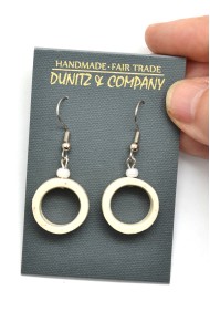 Small Ceramic Hoop Dangles
